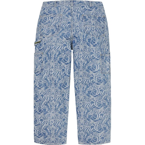 Script Jacquard Double Knee Denim Painter Pant - Supreme