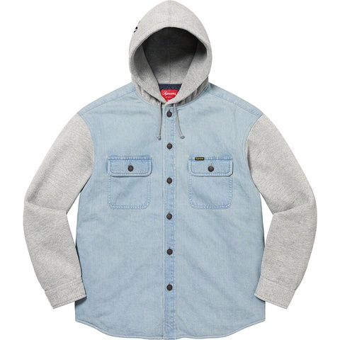 Supreme Fleece Hooded Denim Shirt - Colorway