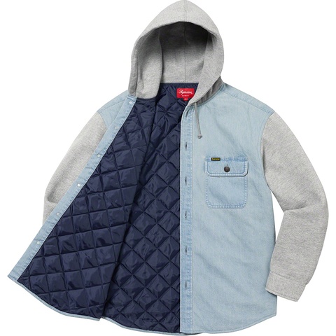 Supreme Fleece Hooded Denim Shirt - Colorway