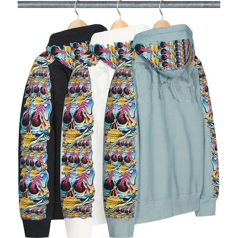 Supreme Skulls Zip Up Hooded Sweatshirt - $188.00