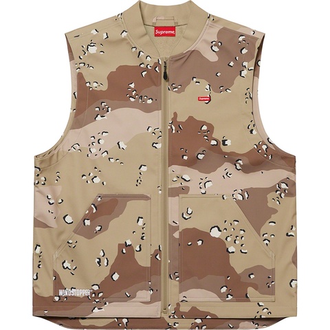 supreme WINDSTOPPER Vest Sサイズ チョコチップカモ WINDSTOPPER® Work Vest - fall/winter 2022 - Supreme
