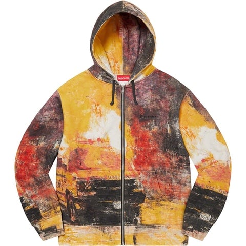 Supreme Fire Zip Up Hooded Sweatshirt - $188.00