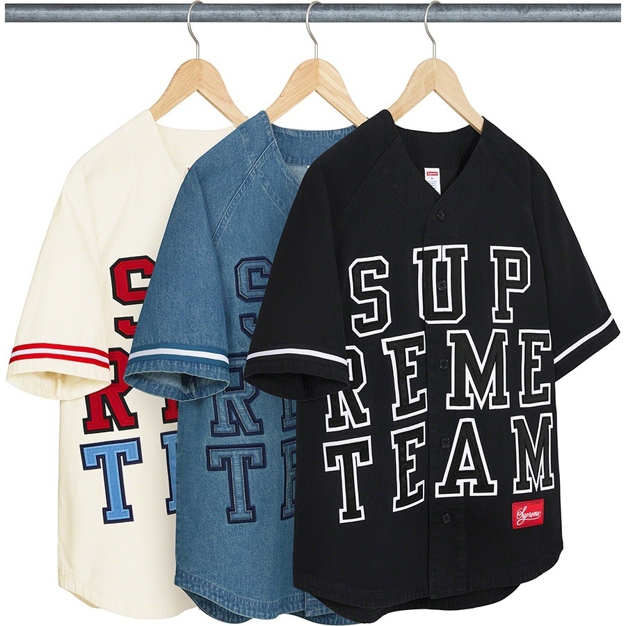 Denim Baseball Jersey - fall/winter 2022 - Supreme
