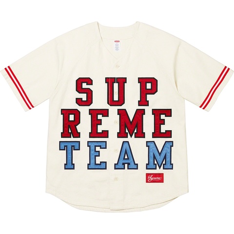 Denim Baseball Jersey - fall/winter 2022 - Supreme