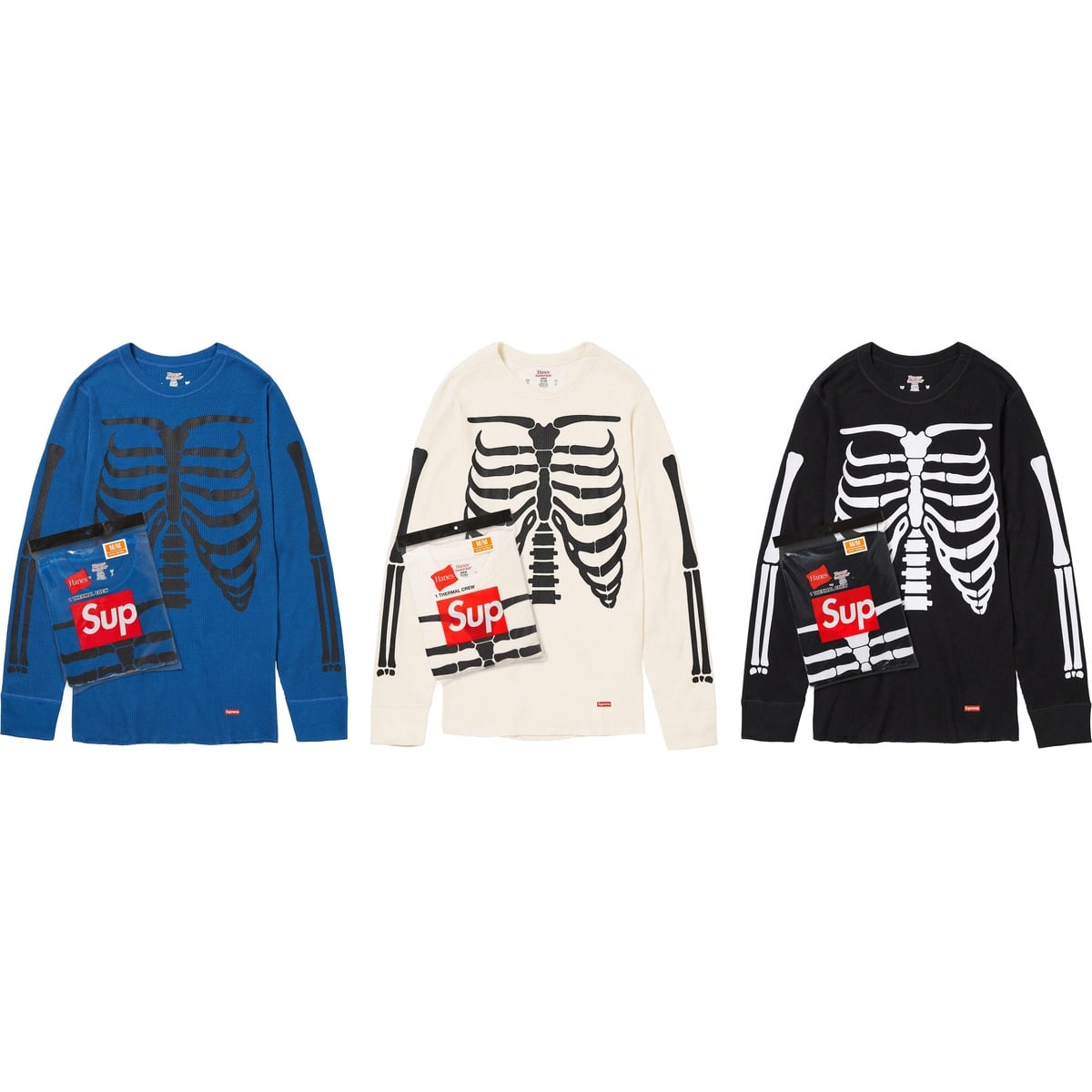 Supreme®/Hanes® Bones Thermal Crew (1 Pack) - SupremeCommunity