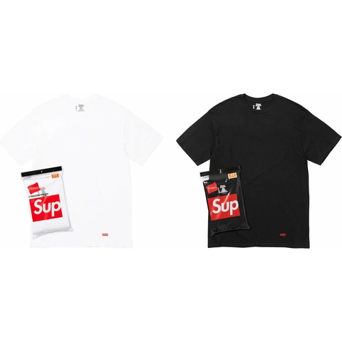 Supreme Supreme®/Hanes® Tagless Tees (3 Pack) - $30.00