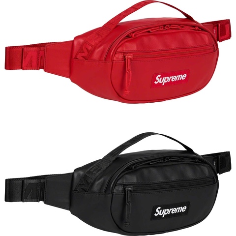 バッグ Supreme Leather Waist Bag Supreme Leather Waist Bag Black - FW23 - US