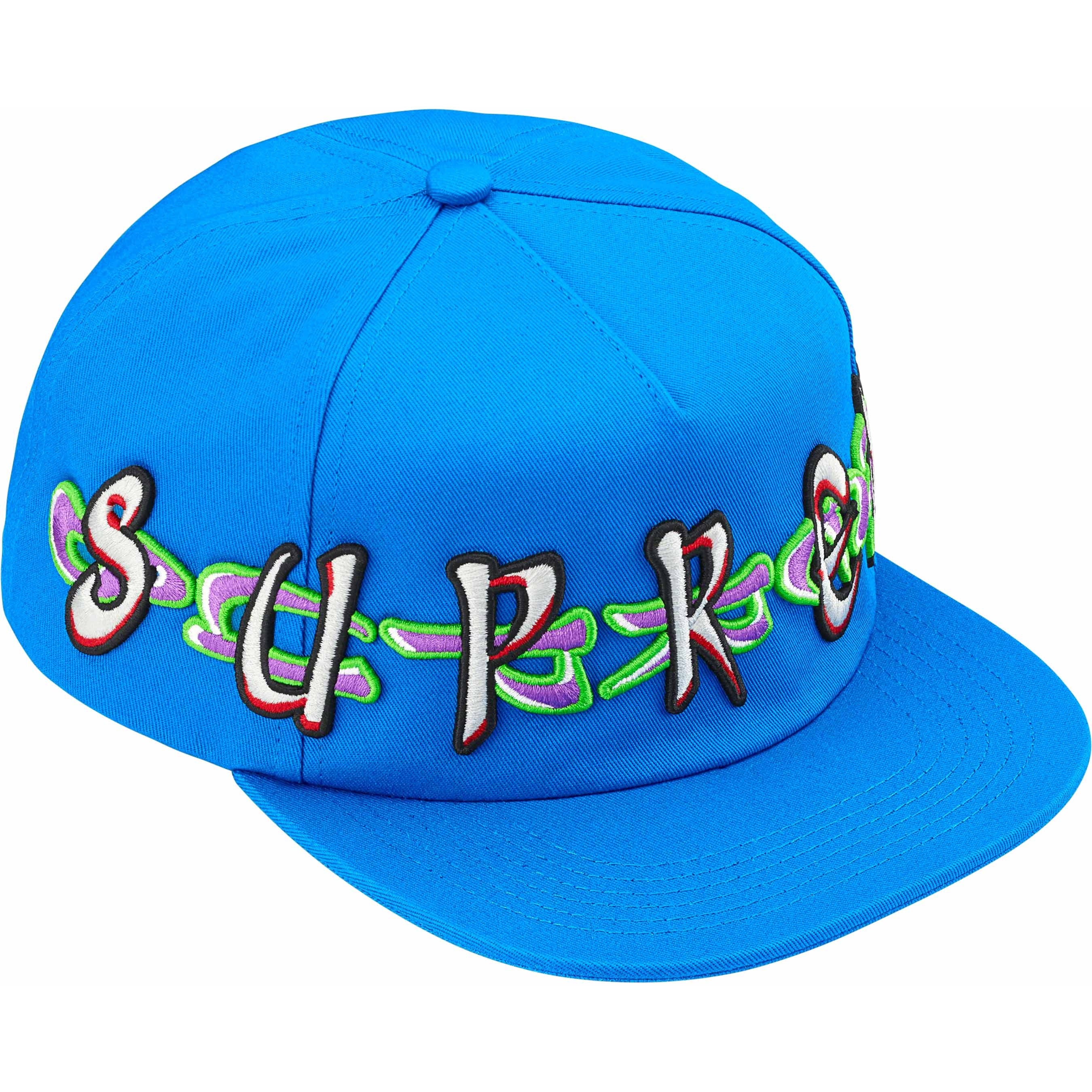 Supreme AOI Spellout 5-Panel (FW23) - Blue - $48