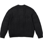 Supreme Appliqué Cable Knit Sweater (FW23) - Black