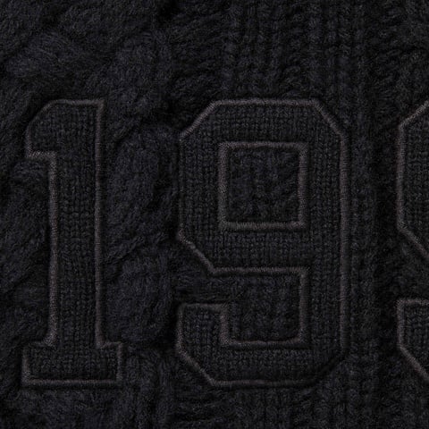 Supreme Appliqué Cable Knit Sweater - Black