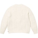 Supreme Appliqué Cable Knit Sweater (FW23) - Ivory