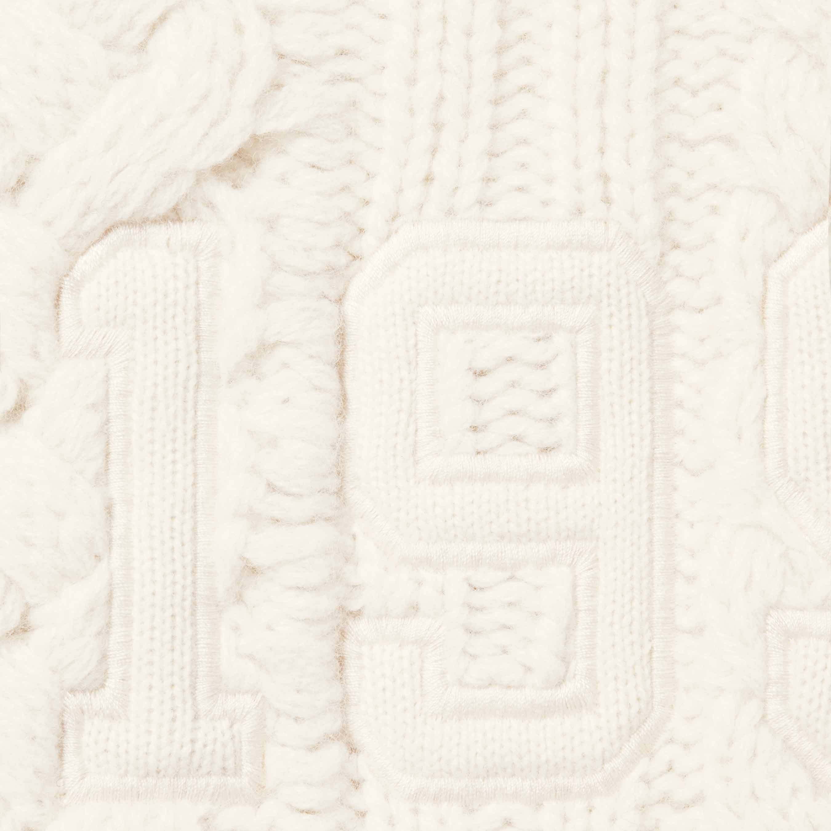 Supreme Appliqué Cable Knit Sweater (FW23) - Ivory - $198