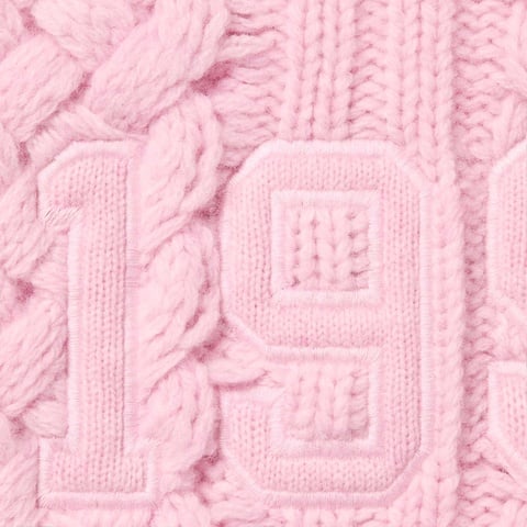 Supreme Appliqué Cable Knit Sweater - Pink