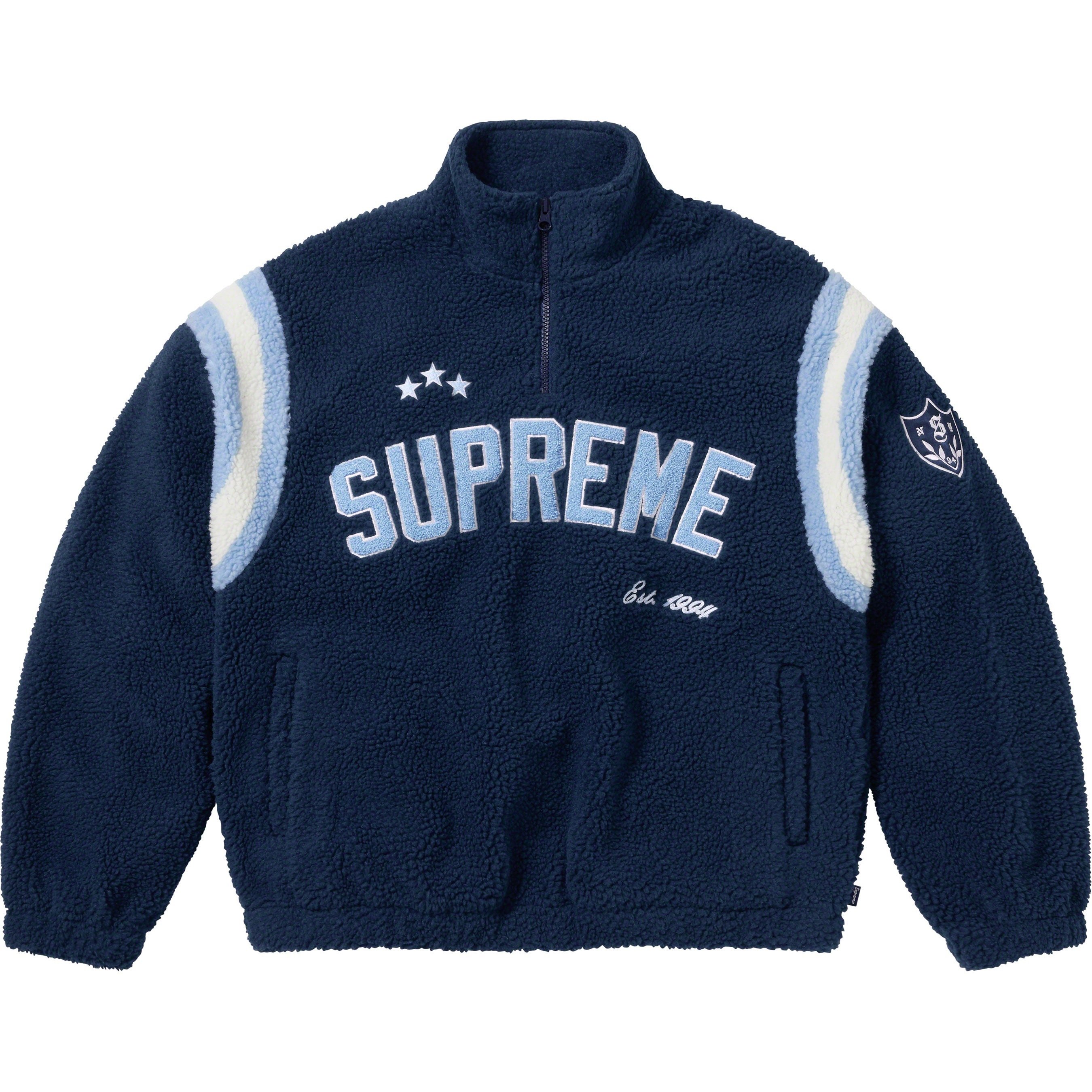 Supreme Arc Half Zip Fleece Pullover (FW23) - Navy - $188