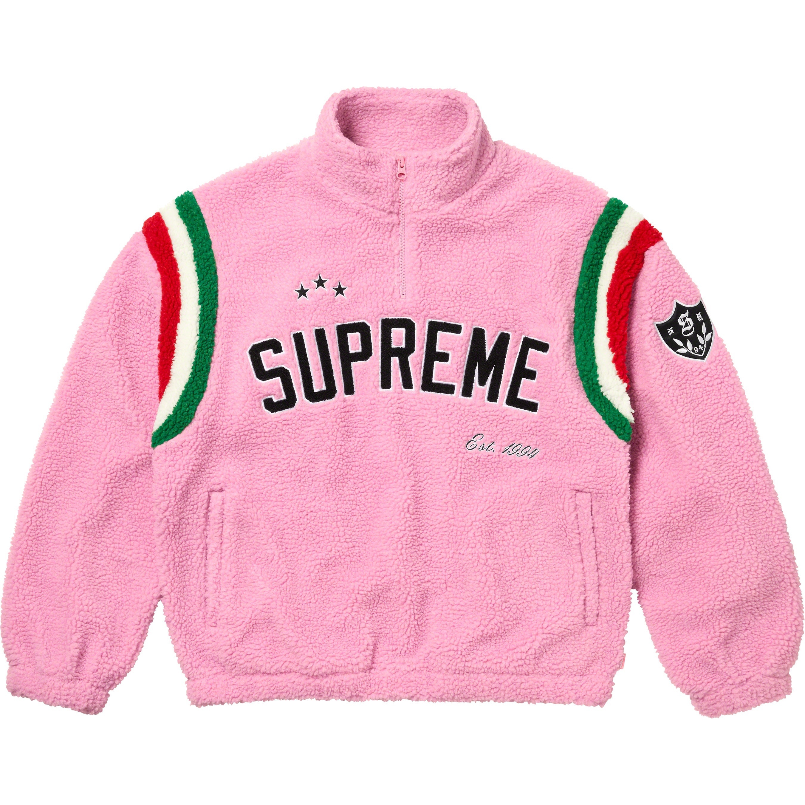 Supreme Arc Half Zip Fleece Pullover (FW23) - Pink - $188