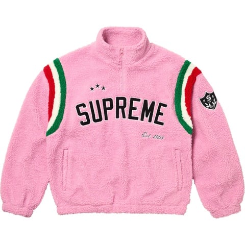 Supreme Arc Half Zip Fleece Pullover - Pink