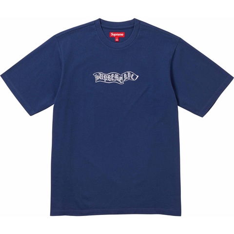Supreme Banner S/S Top - Dark Royal