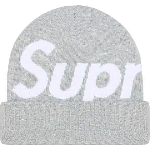 Supreme Big Logo Beanie - Grey