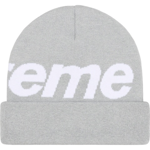 Supreme Big Logo Beanie - Grey