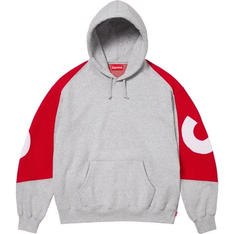 Supreme Big Logo Jacquard Hooded Sweatshirt - Heather Grey