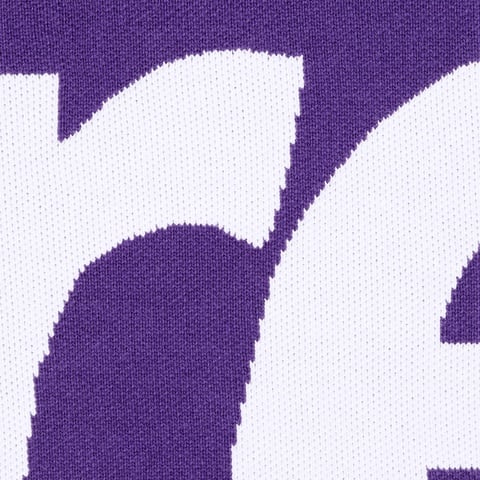 Supreme Big Logo Jacquard Hooded Sweatshirt - Purple