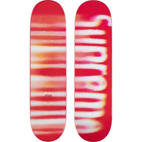 Supreme Blurred Logo Skateboard - Red - 8.5" x 32"