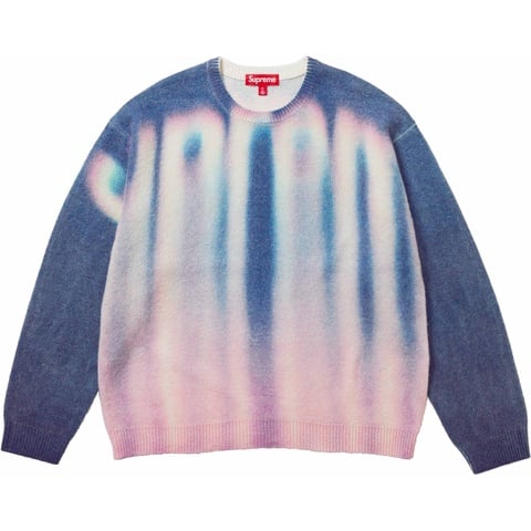 Supreme Blurred Logo Sweater - Blue