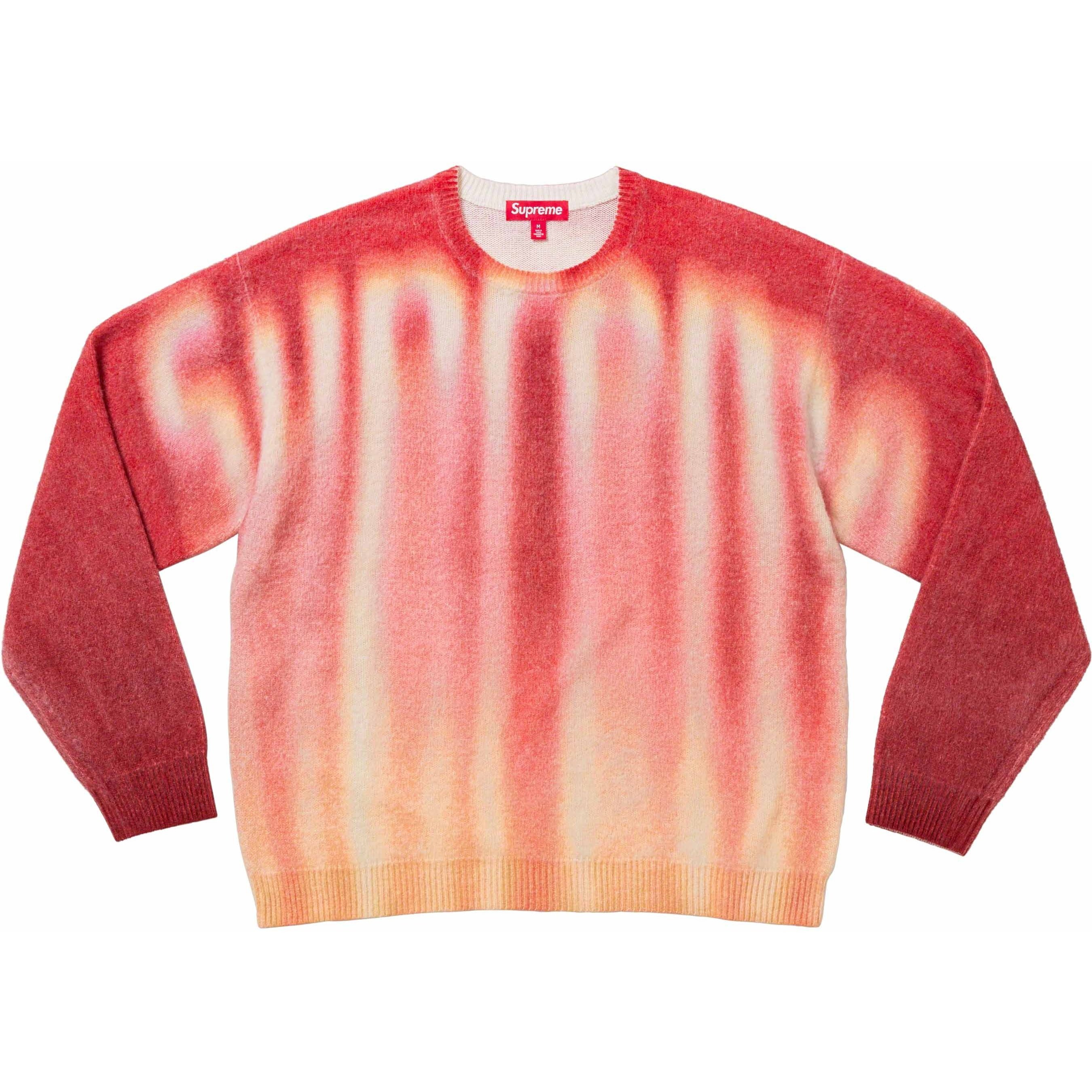 Supreme Blurred Logo Sweater (FW23) - Red - $178