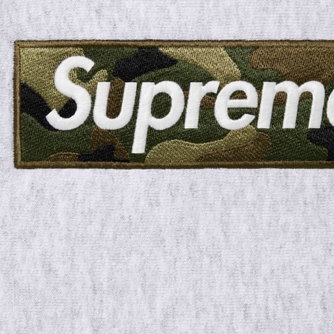 Supreme Box Logo Hooded Sweatshirt - Ash Grey