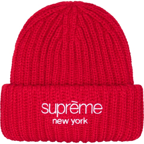 Classic Logo Chunky Ribbed Beanie - Supreme