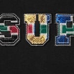 Supreme Collegiate Patchwork Leather Hooded Sweatshirt (FW23) - Black