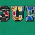 Supreme Collegiate Patchwork Leather Hooded Sweatshirt (FW23) - Green