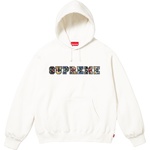 Supreme Collegiate Patchwork Leather Hooded Sweatshirt (FW23) - White