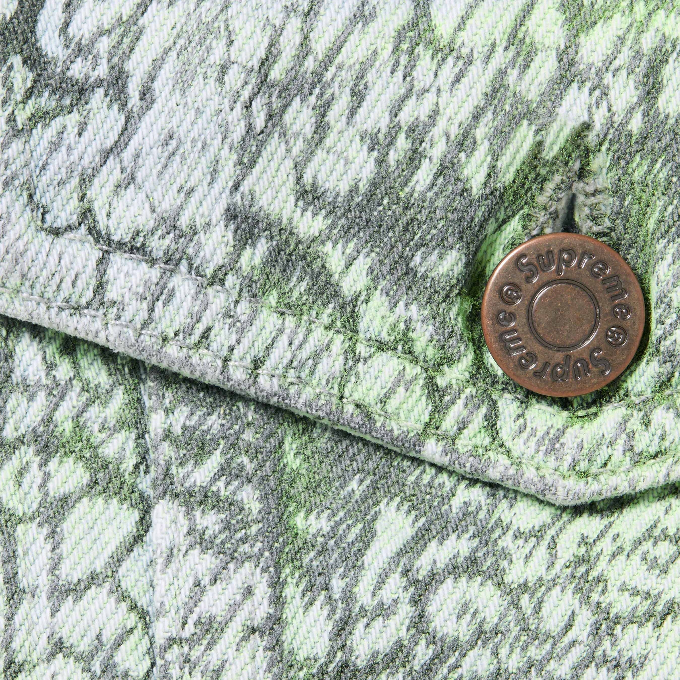 Supreme Crackle Denim Trucker Jacket (FW23) - Multicolor - $368