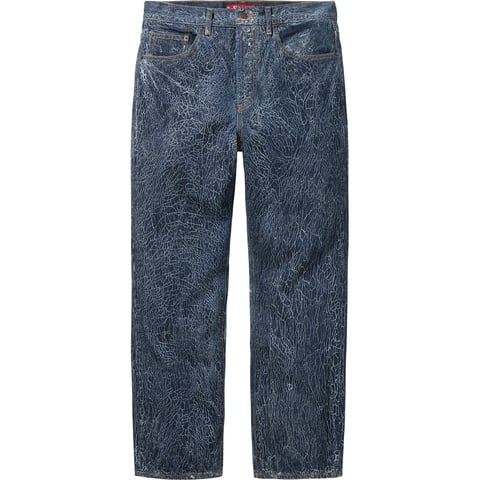 Supreme Crackle Regular Jean - Blue