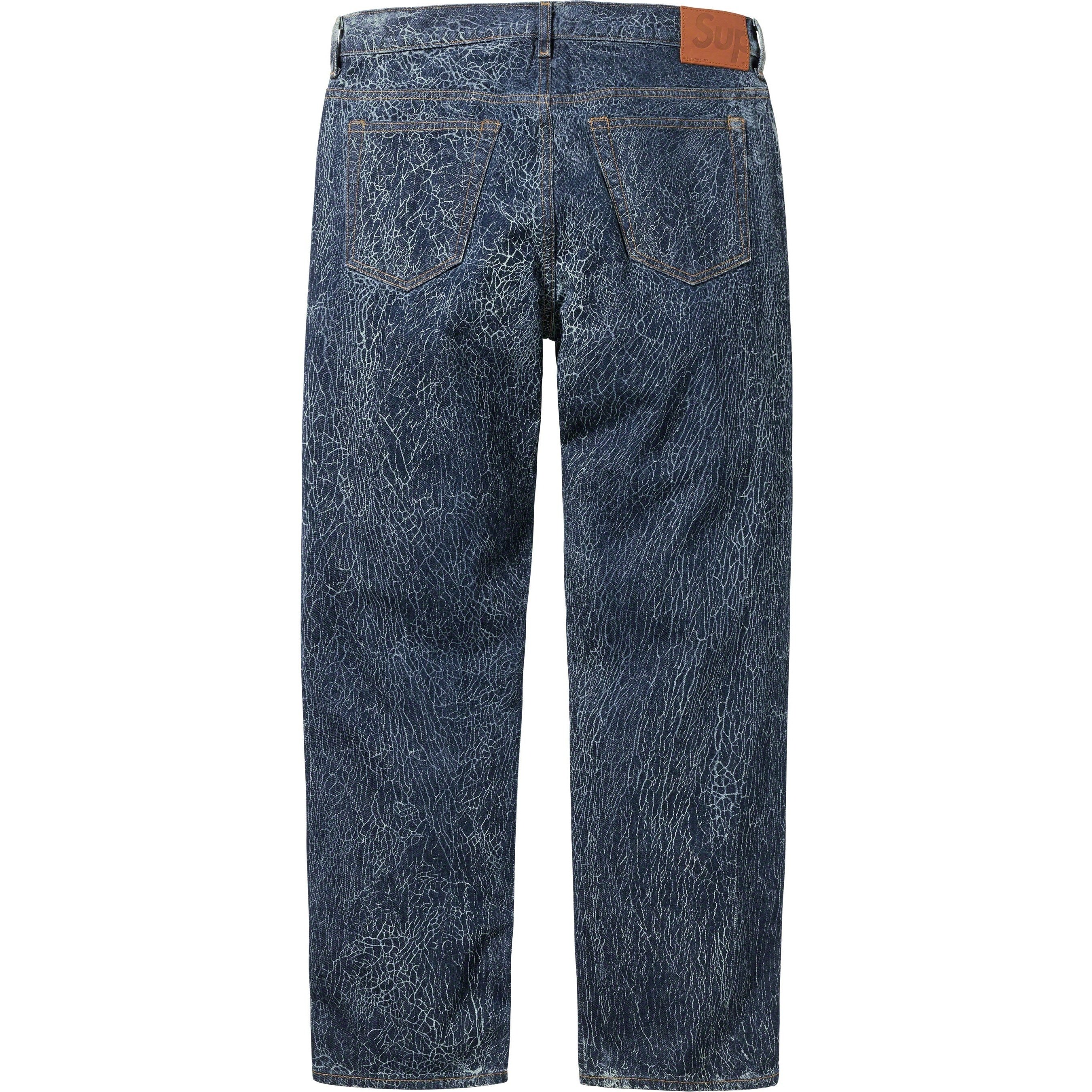 Supreme Crackle Regular Jean (FW23) - Blue - $288