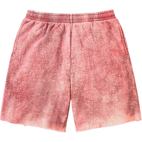 Supreme Crackle Sweatshort - Red