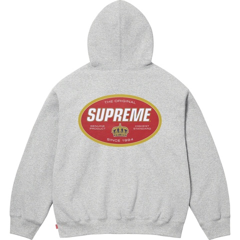 Supreme Crown Hooded Sweatshirt - Heather Grey