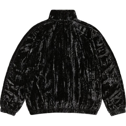 Supreme Crushed Velvet Track Jacket - Black
