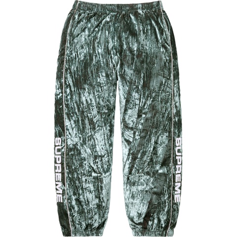 Supreme Crushed Velvet Track Pant - Olive