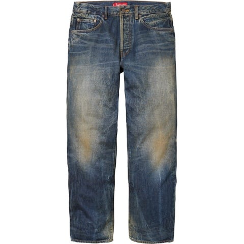 Distressed Loose Fit Selvedge Jean - Supreme