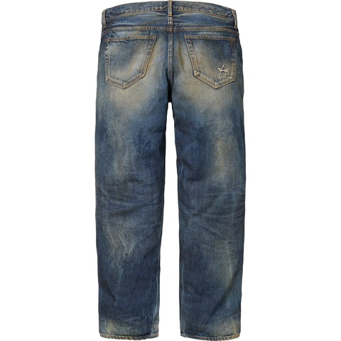 Distressed Loose Fit Selvedge Jean - Supreme