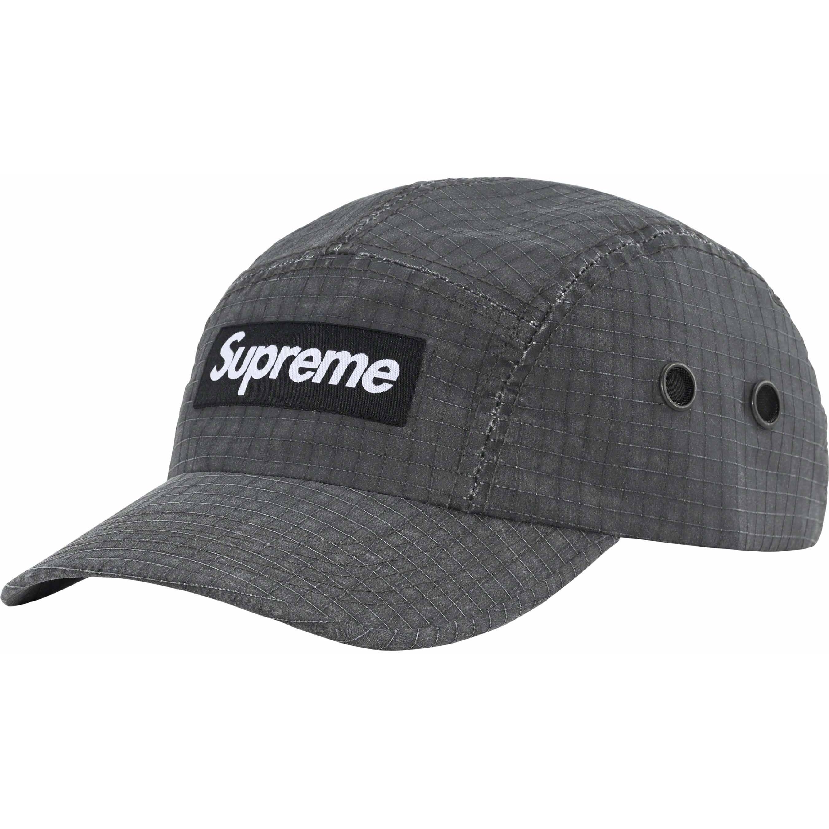 Supreme Distressed Ripstop Camp Cap (FW23) - Black - $58