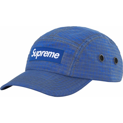 Supreme Distressed Ripstop Camp Cap - Blue