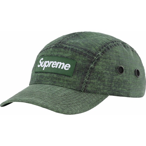 Supreme Distressed Ripstop Camp Cap - Green