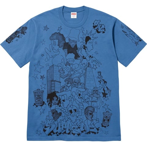Supreme Downtown Tee - Faded Blue