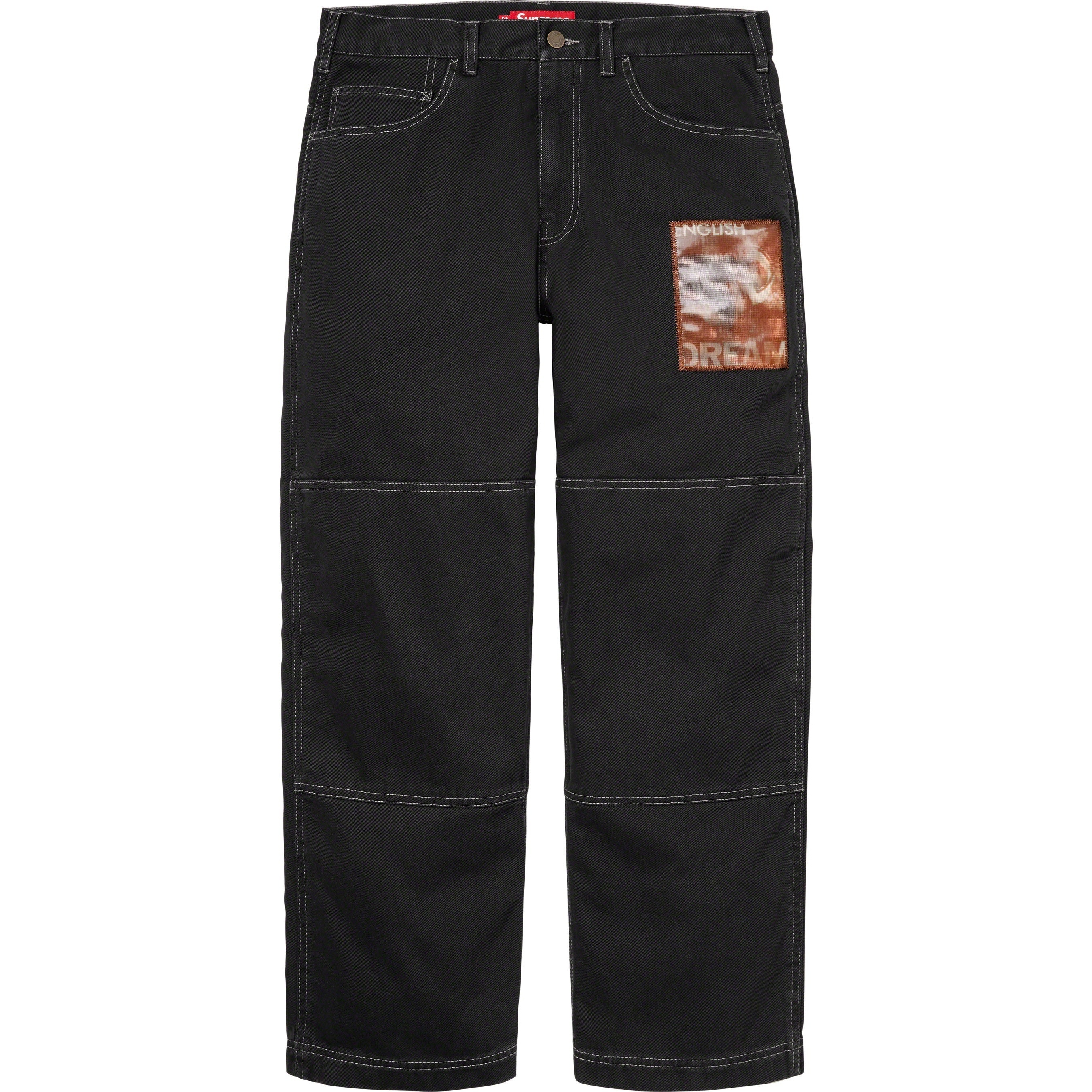 Supreme Dream English Kid Twill Panel Pant (FW23) - Black - $158