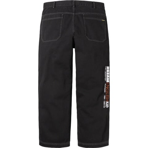 Dream English Kid Twill Panel Pant - Supreme
