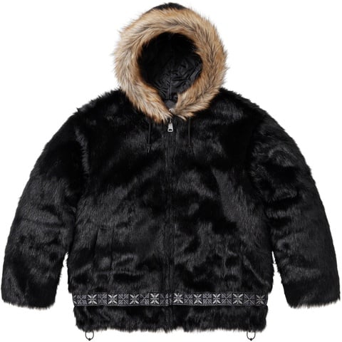 Supreme Faux Fur Parka - Black