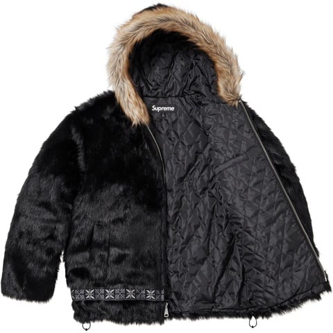 Supreme Faux Fur Parka - Black